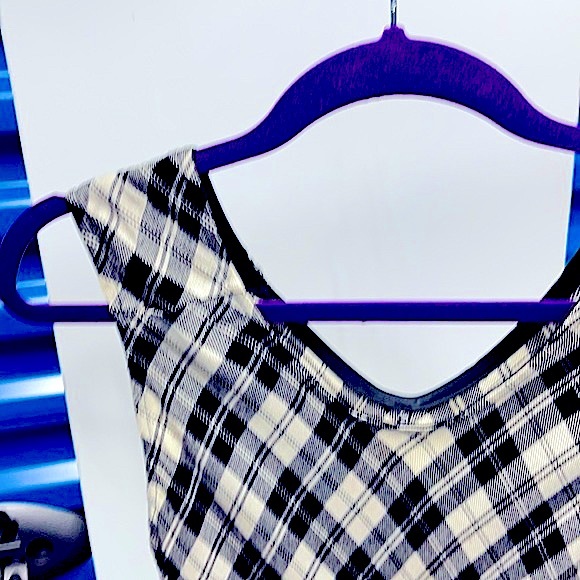 (2 for $20) Diamond Plaid pencil Dress, OOAK - Picture 6 of 7